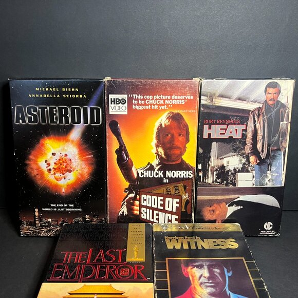 Lot of 5 Action Packed VHS Movies - Asteroid, Code of Silence, The Last Emperor - Picture 2 of 8